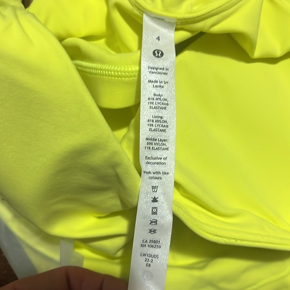 Lululemon Align Tank Nulu Cropped Length (Electric Lemon *ELLE) Sz 4 - Picture 8 of 9